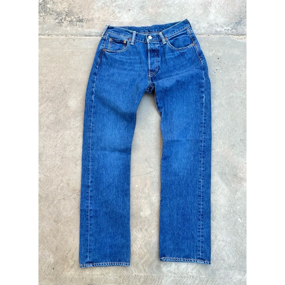 LEVI’S | 501 Dark Wash Button Fly Straight Denim Jeans 30x32